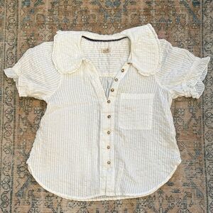 Pilcro Kiera Blouse white size small